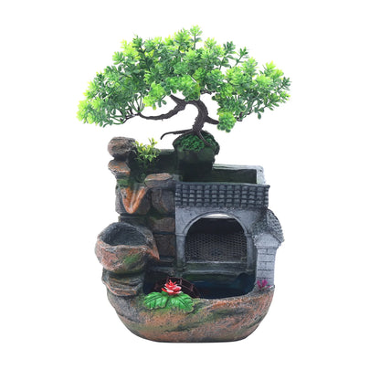 Indoor Decor Flowing Water Ornament Tabletop Fountain. - Home Fusion