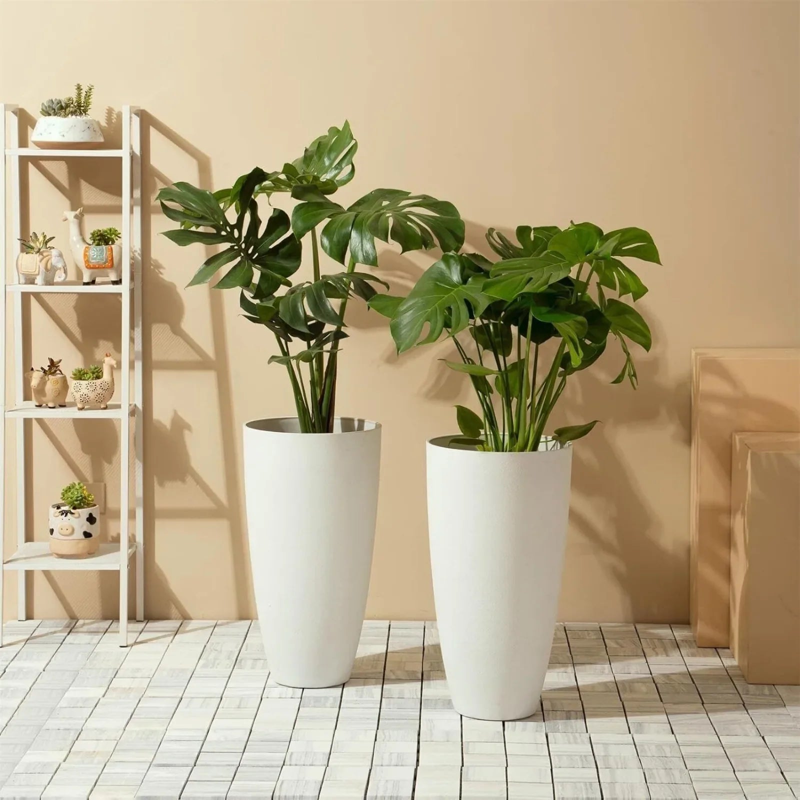 US 12/21'' Tall Garden Planter Pot with Drainage Hole Large round Modern Resin Vase plantas cute flower pot Home Fusion US 12/21'' Tall Garden Planter Pot with Drainage Hole Large round Modern Resin Vase plantas cute flower pot 076823-f9.myshopify.com