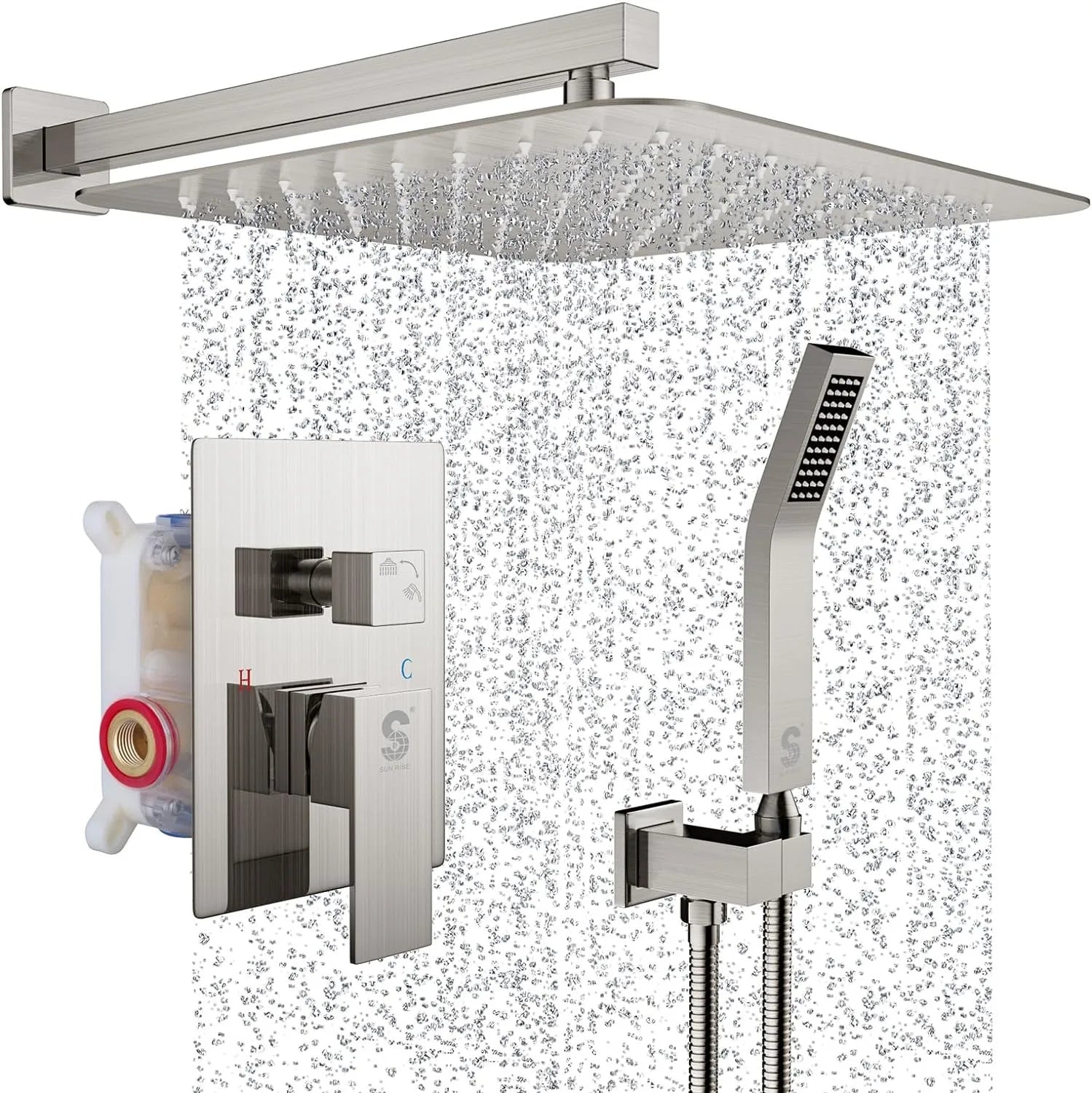 wall mounted shower head bathroom shower - Home Fusion