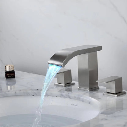 Bathroom faucets  8 inch Bathroom faucet Easy installation Convenient pop-up drain - Home Fusion