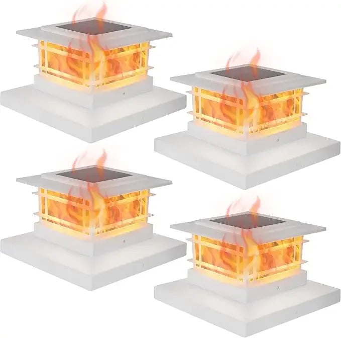 44518910001323 8 Pack Solar Flame Post Lights Outdoor, High Brightness Flickering Flame SMD LED Lighting Decor, Fit 4x4, 5x5 or 6x6Wooden Posts 076823-f9.myshopify.com