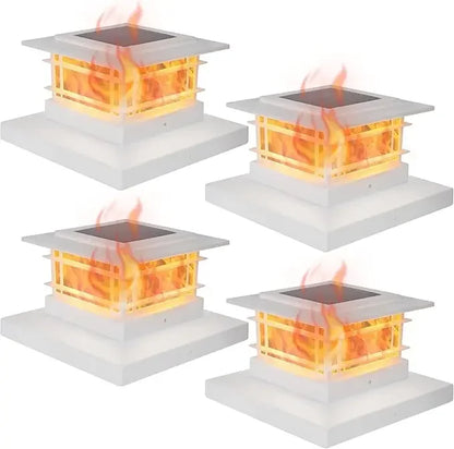 44518910001323 8 Pack Solar Flame Post Lights Outdoor, High Brightness Flickering Flame SMD LED Lighting Decor, Fit 4x4, 5x5 or 6x6Wooden Posts 076823-f9.myshopify.com
