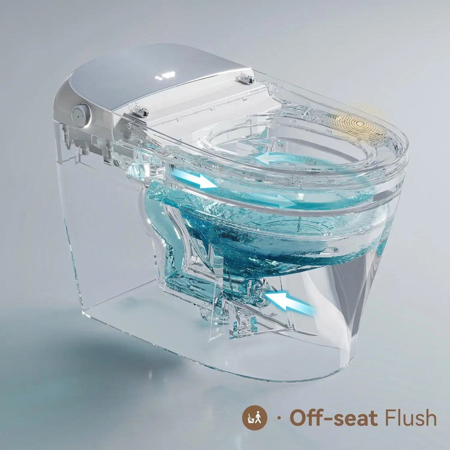 Smart Toilet with Bidet Built In Bidet Toilet with Heated Seat Elongated Japanese Toilet with Automatic Flush Dryer Night Light - Home Fusion