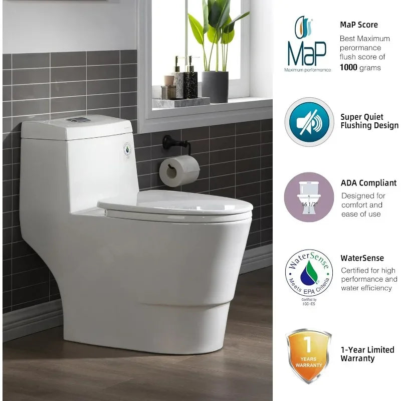 LUXURIOUS MODERN DESIGN Integrated toilet toilet  smart toilet automatic Bathroom Fixture - Home Fusion