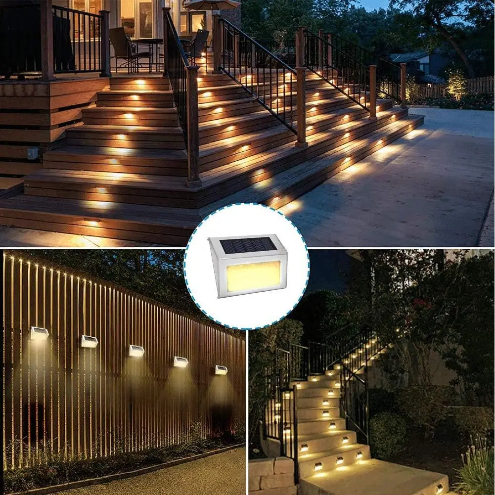 Lightess Solar Lights for Steps Deck Solar Stair Light Outdoor Waterproof Stainless Steel LED Fence Light for Garden Pathway Home Fusion Lightess Solar Lights for Steps Deck Solar Stair Light Outdoor Waterproof Stainless Steel LED Fence Light for Garden Pathway 076823-f9.myshopify.com