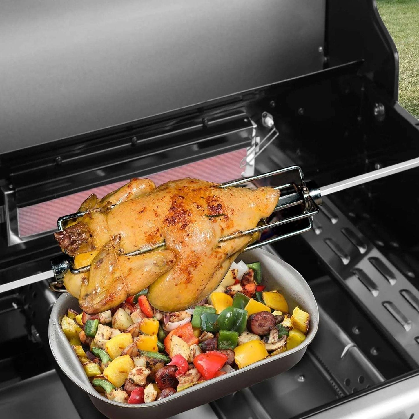 Royal Gourmet GA5403B 5-Burner BBQ Cabinet Style Propane Gas Grill with Rotisserie Kit - Home Fusion