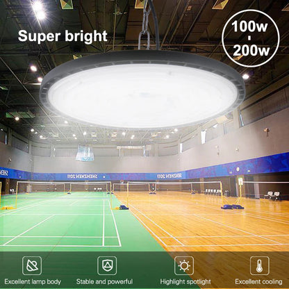 Super Bright LED Industrial Lighting Garage lights 100W 150W 200W High Bay Light IP65 Waterproof For gym Warehouse Factory - Home Fusion