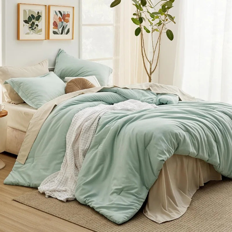 Queen Comforter Set for Queen Size Bed with Sheets. - Home Fusion