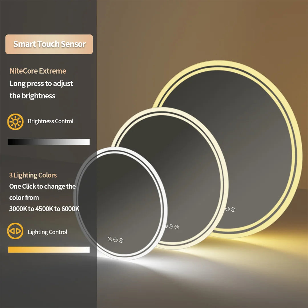 LUVODI Smart Illuminate Large Round Mirror for Bathroom Touch Screen Dimmable Anti-fog Bathroom LED Light Mirror Home Fusion LUVODI Smart Illuminate Large Round Mirror for Bathroom Touch Screen Dimmable Anti-fog Bathroom LED Light Mirror 076823-f9.myshopify.com