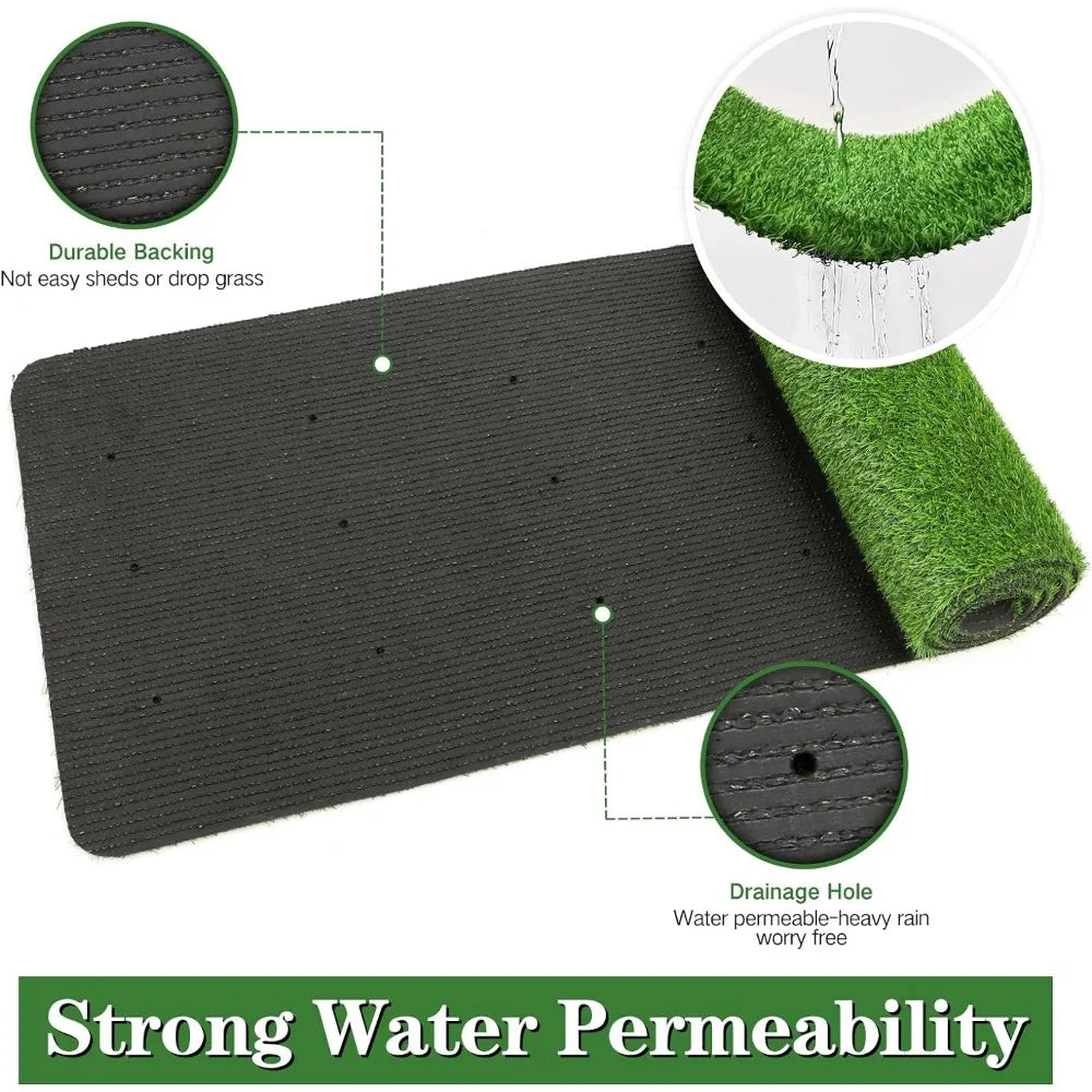 Artificial Grass Turf Lawn 5' x 8' Outdoor Rug, Large Realistic Turf for Garden, Yard, Home Landscape, Playground, Dogs Syntheti Home Fusion Artificial Grass Turf Lawn 5' x 8' Outdoor Rug, Large Realistic Turf for Garden, Yard, Home Landscape, Playground, Dogs Syntheti 076823-f9.myshopify.com
