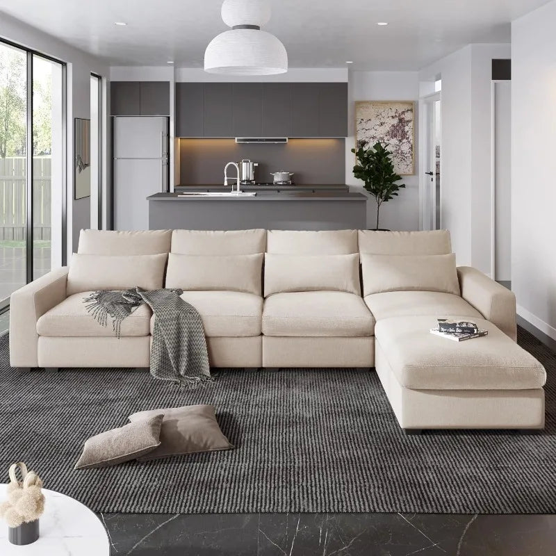 Modern Upholstered Sectional Sofa Couch Set,Modular L Shaped Sectional Living Room Sofa Set,Convertible Sofa Couch Home Fusion Modern Upholstered Sectional Sofa Couch Set,Modular L Shaped Sectional Living Room Sofa Set,Convertible Sofa Couch 076823-f9.myshopify.com