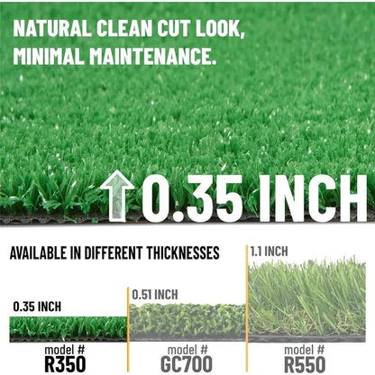 Artificial Lawn, Waterproof Solid Grass Design Indoor/Outdoor 6'6" X 9'2", Artificial Lawn - Home Fusion