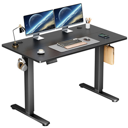 JHK Electric Standing Desk Height Adjustable 40x24 Inch Stand Up Sit Stand Computer Workstation Ergonomic Work Table  Oak - Home Fusion