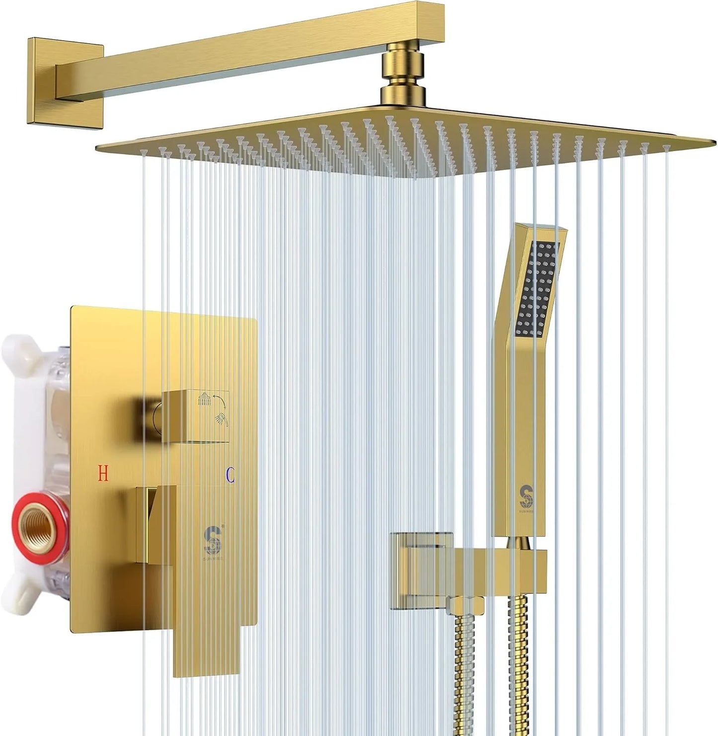 wall mounted shower head bathroom shower - Home Fusion