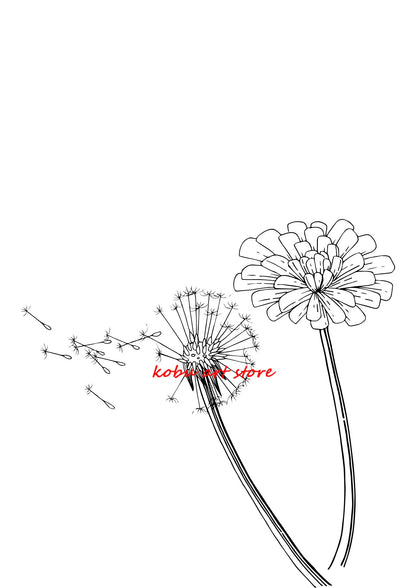 44375242244267|44375242342571|44375242440875|44375242539179|44375242670251|44375242768555|44375242899627|44375242997931|44375243096235 Dandelion Bathroom Black and White Floral Posters Prints Neutral Wall Art Botanical Canvas Painting Living Home Bedroom Decor 076823-f9.myshopify.com