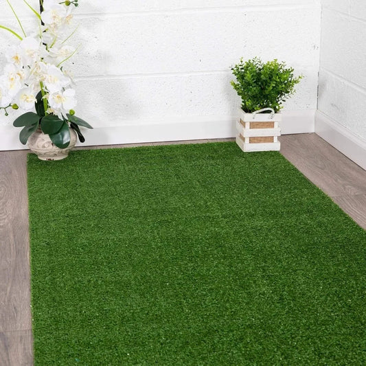 Artificial Lawn, Waterproof Solid Grass Design Indoor/Outdoor 6'6" X 9'2", Artificial Lawn Home Fusion