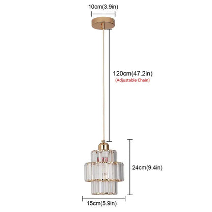 Creative Crystal Led Chandelier Light Indoor Plafon Lustre Pendant Ceiling Lamp In The Kitchen Home Decor Hanging Lamp Luminaire - Home Fusion