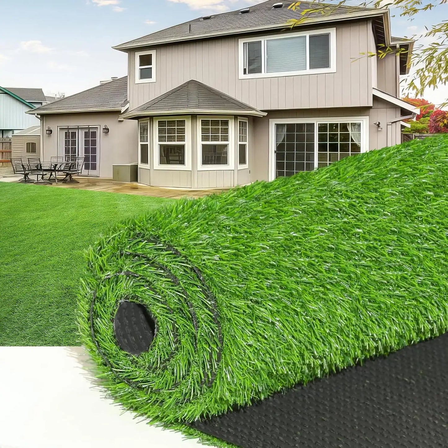 Artificial Grass Turf Lawn 5' x 8' Outdoor Rug, Large Realistic Turf for Garden, Yard, Home Landscape, Playground, Dogs Syntheti Artificial Grass Turf Lawn 5' x 8' Outdoor Rug, Large Realistic Turf for Garden, Yard, Home Landscape, Playground, Dogs Syntheti 076823-f9.myshopify.com