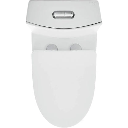 Swiss Madison SM-1T254 St. Tropez 1-Piece Toilet: Dual-Flush 1.1/1.6 GPF, Modern, 26.6x15x31", Matte White - Home Fusion
