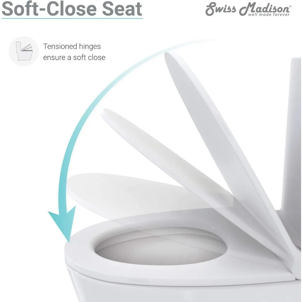 Toilets Glossy White Bathroom Items One Piece Toilet Folding Cleaning Parts Fixture Home Improvement - Home Fusion