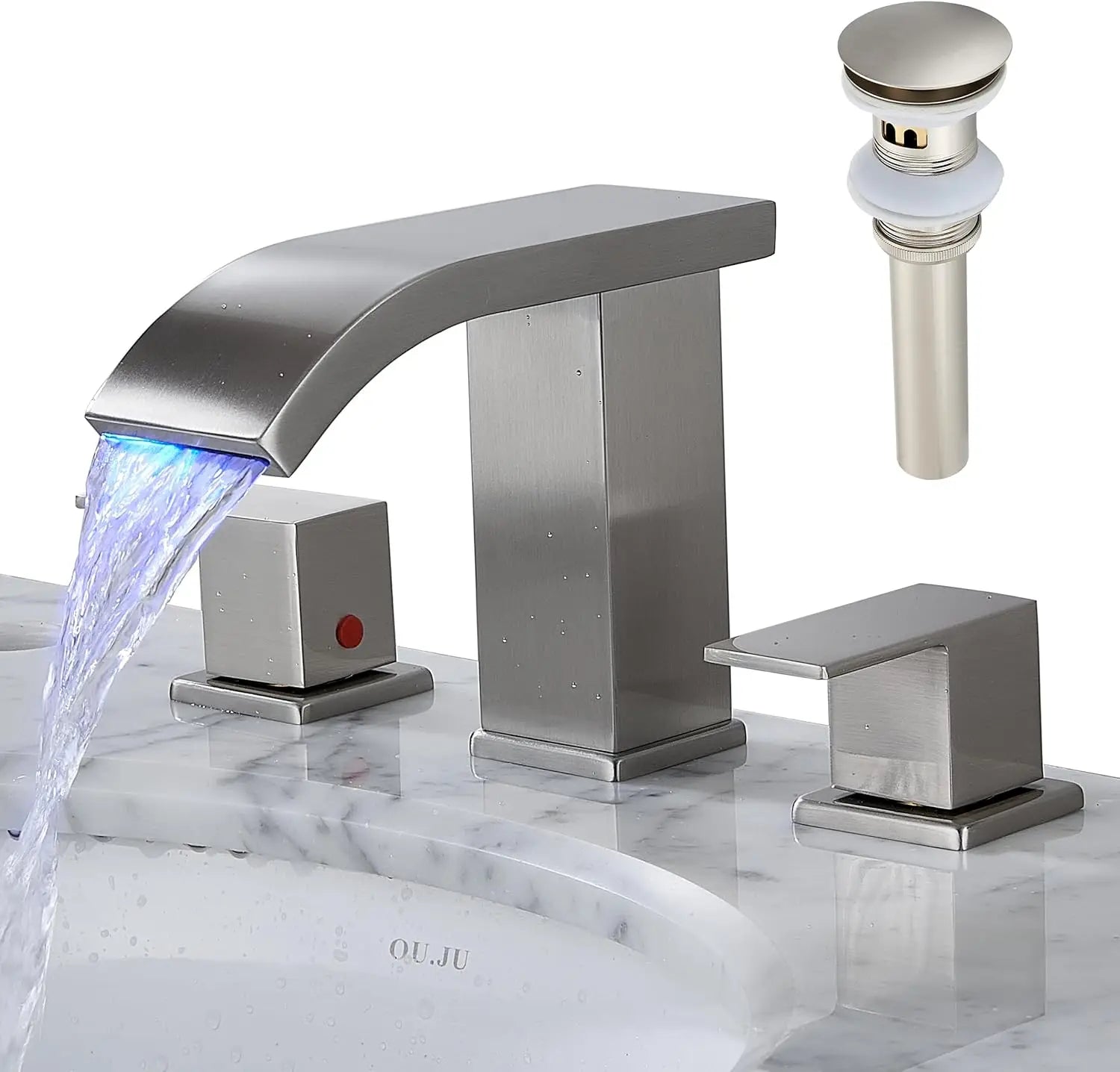 Bathroom faucets  8 inch Bathroom faucet Easy installation Convenient pop-up drain - Home Fusion