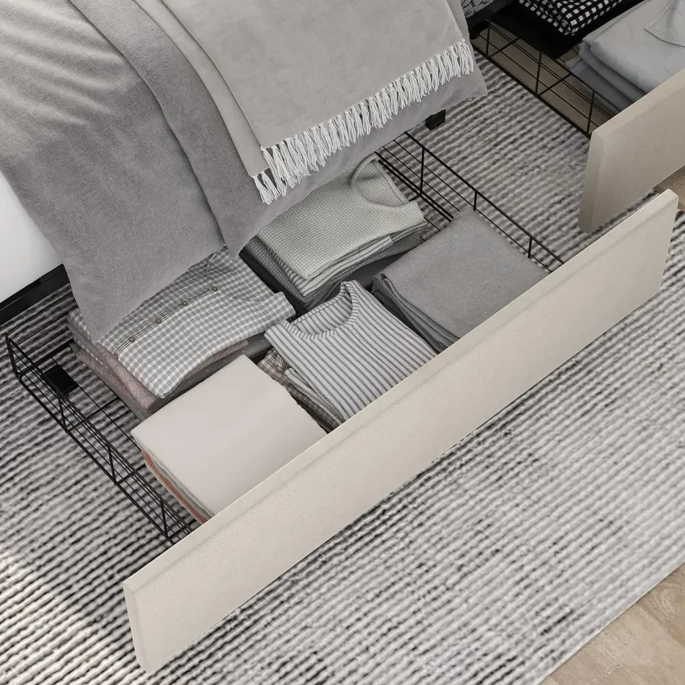 King Size Bed Frame with 4 Storage Drawers. Home Fusion King Size Bed Frame with 4 Storage Drawers. 076823-f9.myshopify.com