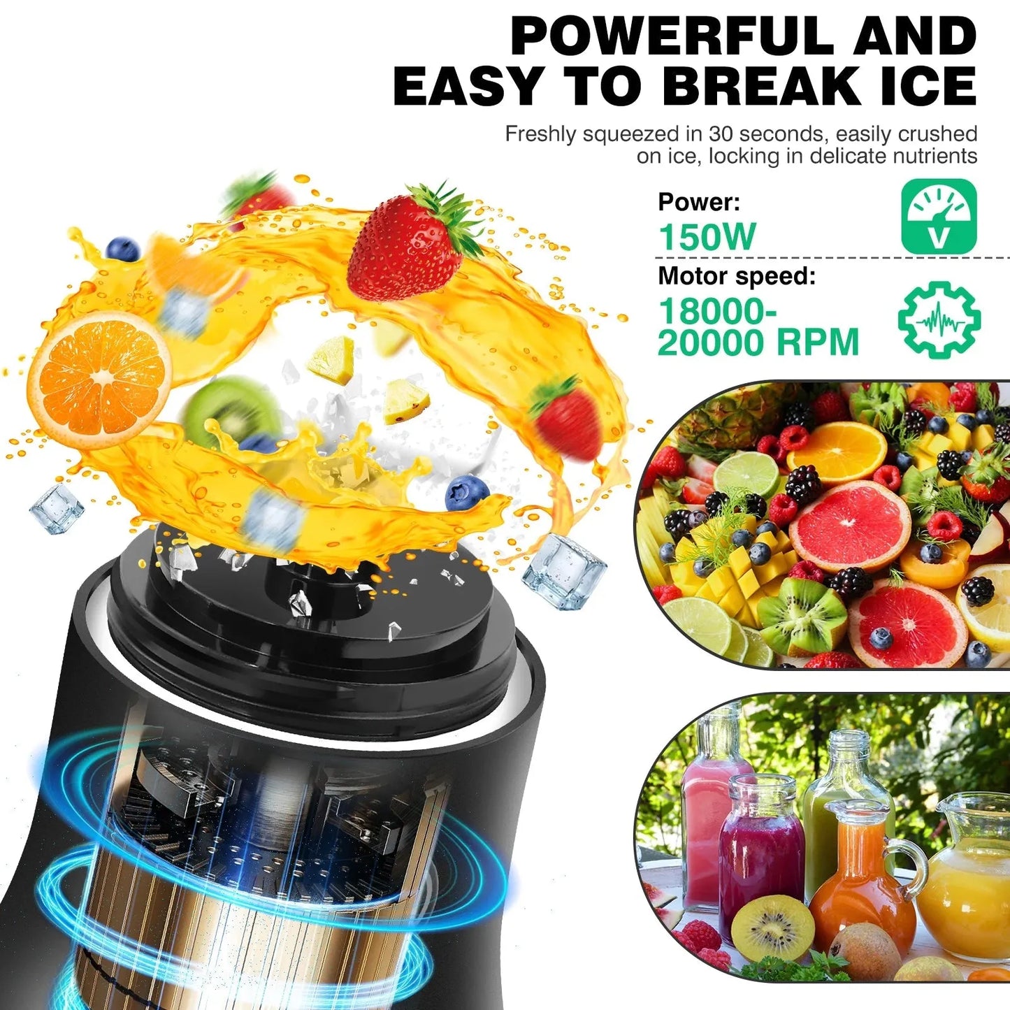 600ml USB rechargeable portable mini blender for travel smoothies and ice blending