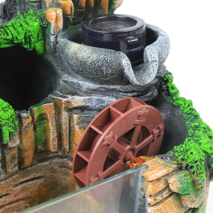 Desktop Fountain Waterfall Resin Fountain Decoration Home Office Decoration - Home Fusion