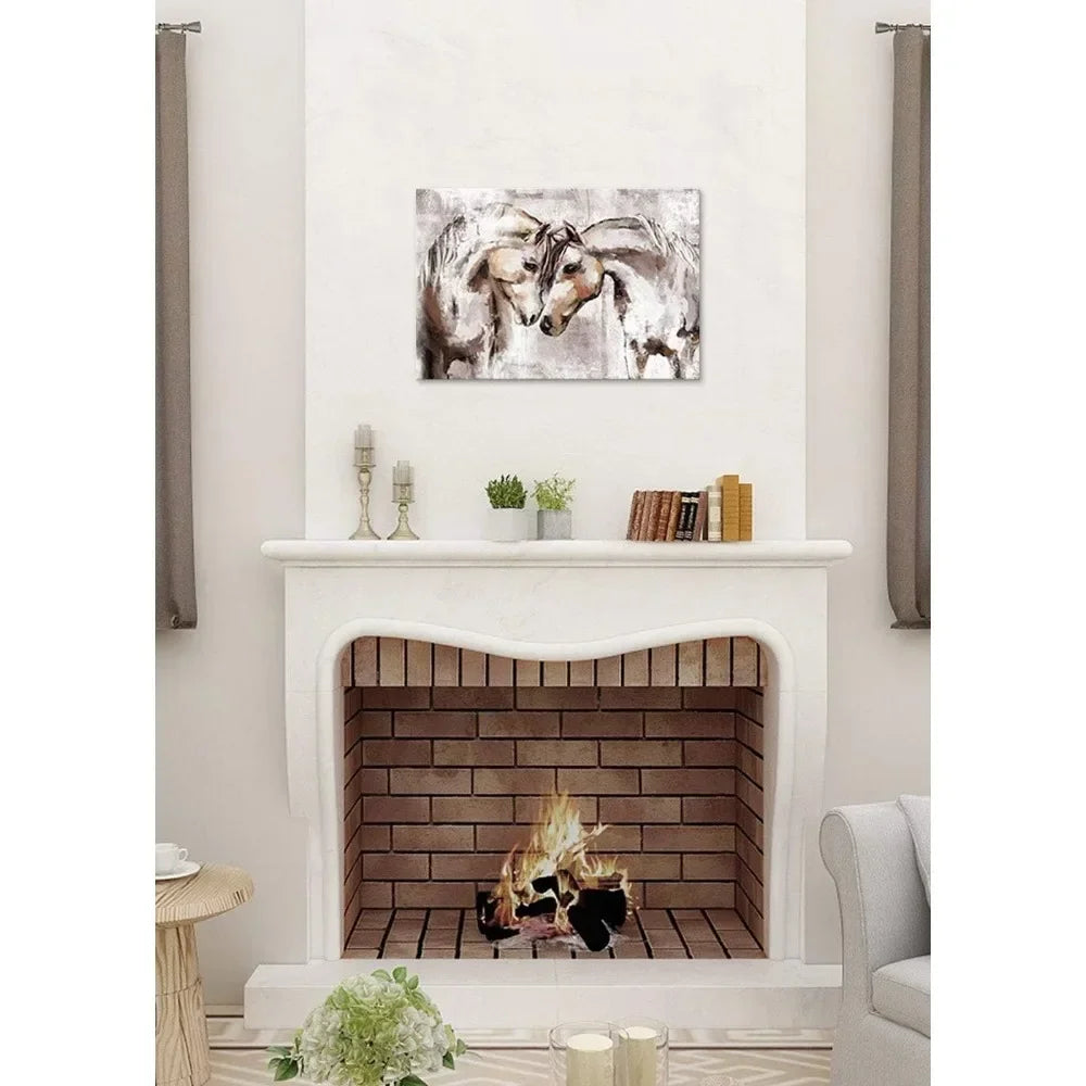 `Horse Canvas Wall Art Farmhouse Horses Pictures Wall Decor Western Painting Bedroom Decor for Sweet Couple Home Fusion `Horse Canvas Wall Art Farmhouse Horses Pictures Wall Decor Western Painting Bedroom Decor for Sweet Couple 076823-f9.myshopify.com