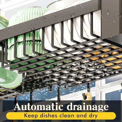 Adjustable Dish Drying Rack Above Kitchen Sink. - Home Fusion