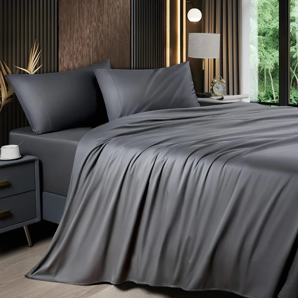 44567091151019|44567091183787|44567091249323 Bedspreads and Covers Silky Bedding Sheets & Pillowcases Full Sheet Set 076823-f9.myshopify.com
