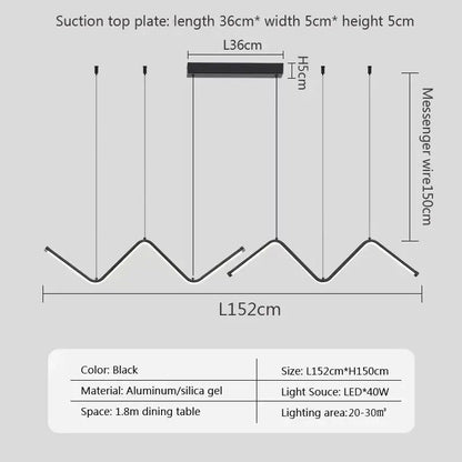 Modern LED Pendant Light Minimalist Chandelier For Dinning Room Kitchen Bar Restaurant Home Decor Led Lighting Remote Control - Home Fusion