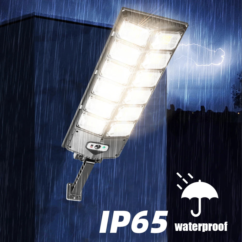 504 LED Powerful Solar Lights Outdoor Motion Sensor External Waterproof Street Light Home Fusion