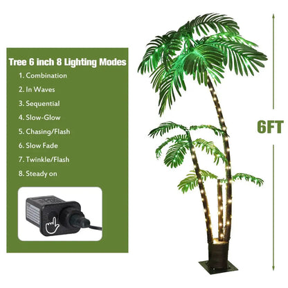 6ft Solar Lighted Palm Tree LED Artificial Palm Tree for Tiki Bar Christmas Decoration Home Fusion 6ft Solar Lighted Palm Tree LED Artificial Palm Tree for Tiki Bar Christmas Decoration 076823-f9.myshopify.com