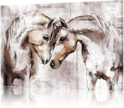 44460550193323 `Horse Canvas Wall Art Farmhouse Horses Pictures Wall Decor Western Painting Bedroom Decor for Sweet Couple 076823-f9.myshopify.com