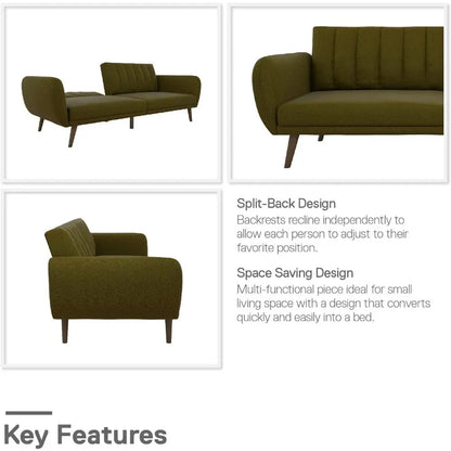 living room Sofa Futon - Premium Upholstery and Wooden Legs - Green couch sofas Home Fusion living room Sofa Futon - Premium Upholstery and Wooden Legs - Green couch sofas 076823-f9.myshopify.com