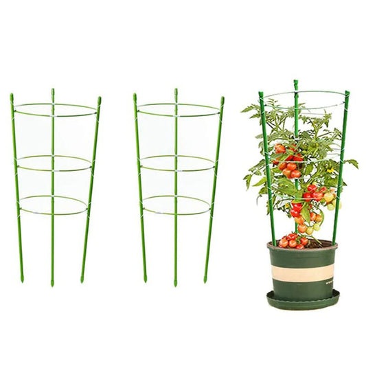2PCS Detachable Plant Support Pile Garden Flower Stand Cage Grow Fixing Rod Vine Climbing Bracket Stake Holder Garden Accsesorie - Home Fusion