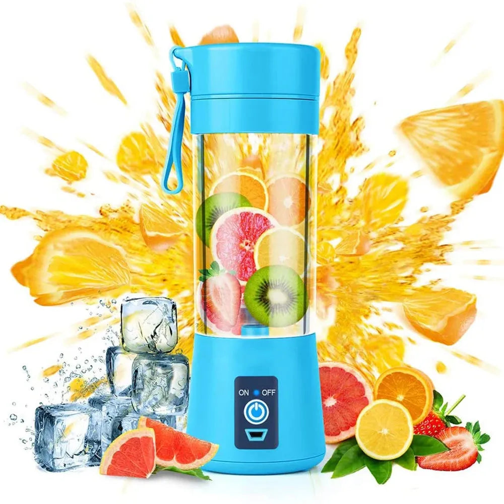 USB rechargeable portable blender with 2-blade cutter for smoothies, juices and travel use