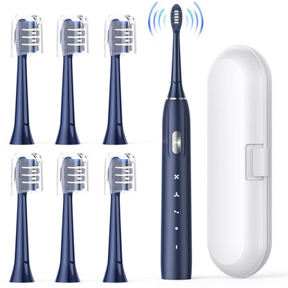 Electric Toothbrush for Adults - Rechargeable Electric Toothbrushes with Brush Heads &amp; Holder, Travel Case, Power Electric Toothbrush with Holder，3 Hours Charge for 120 Days - Home Fusion