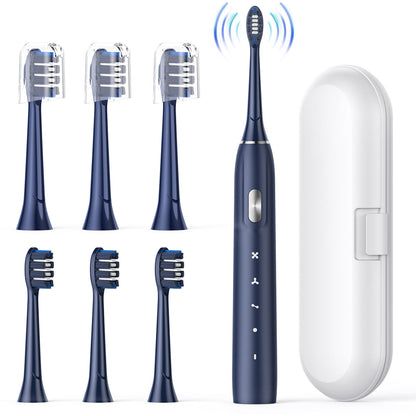 Electric Toothbrush for Adults - Rechargeable Electric Toothbrushes with Brush Heads &amp; Holder, Travel Case, Power Electric Toothbrush with Holder，3 Hours Charge for 120 Days - Home Fusion