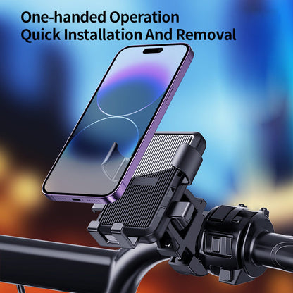 Electric bike mobile phone holder, motorcycle bicycle holder, rider mobile phone, car mounted battery car, shock-absorbing mobile phone holder - Home Fusion
