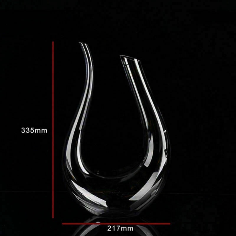 Crystal U-shaped 1500ml Wine Decanter - Home Fusion