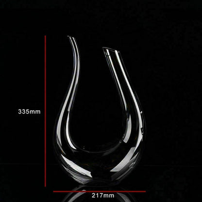 Crystal U-shaped 1500ml Wine Decanter - Home Fusion