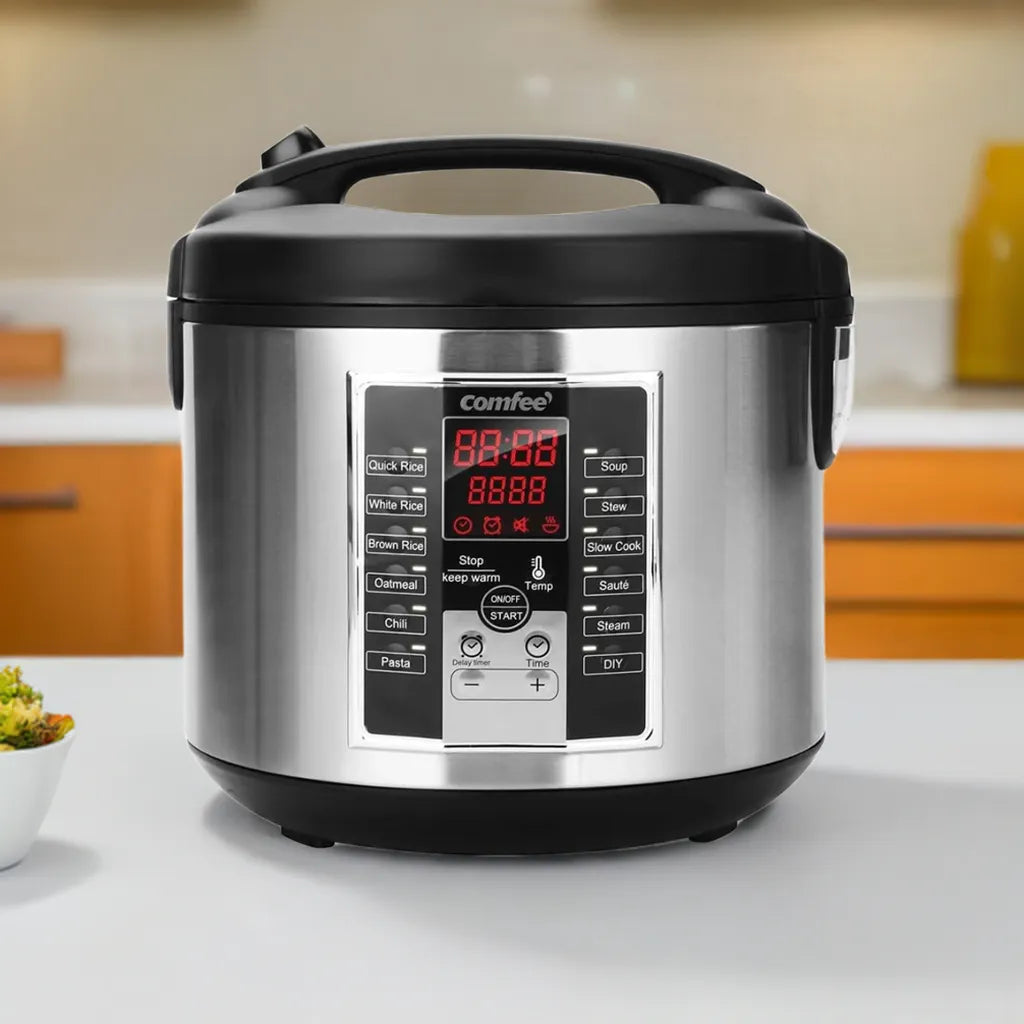 Rice Cooker 10 cup uncooked, Food Steamer, Stewpot, 12 Cooking Programs, Multi Cooker Large Capacity 5.2Qt, 24 Hours Preset