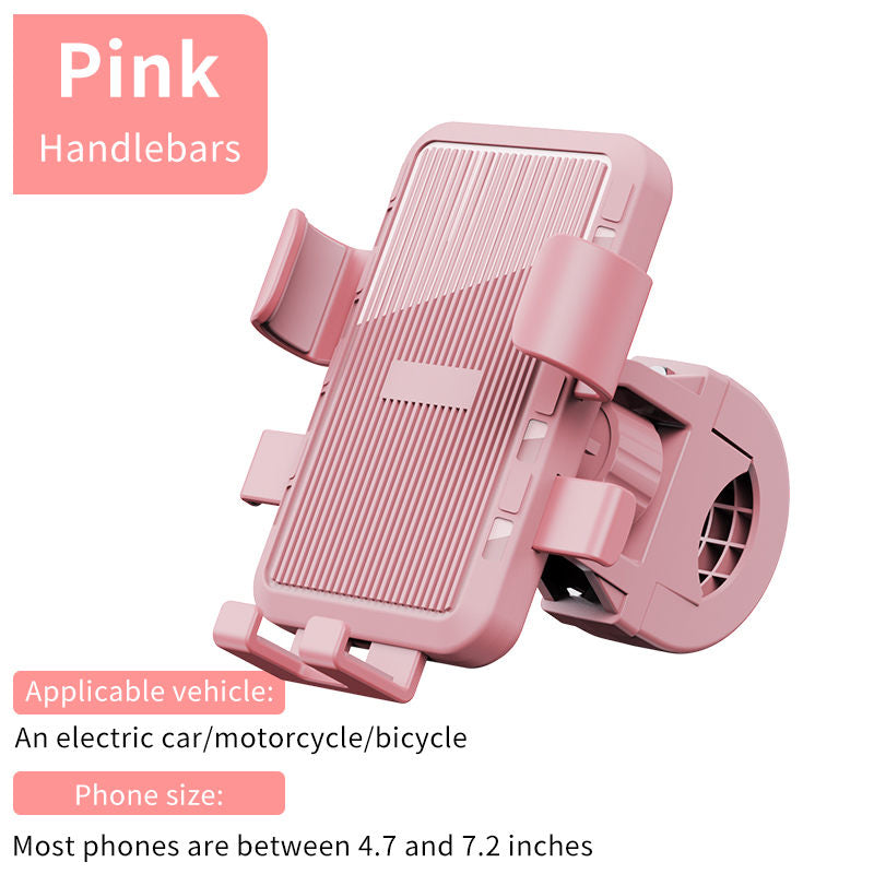 Electric bike mobile phone holder, motorcycle bicycle holder, rider mobile phone, car mounted battery car, shock-absorbing mobile phone holder - Home Fusion