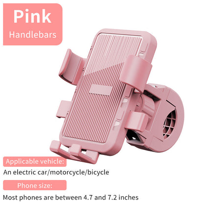 Electric bike mobile phone holder, motorcycle bicycle holder, rider mobile phone, car mounted battery car, shock-absorbing mobile phone holder - Home Fusion