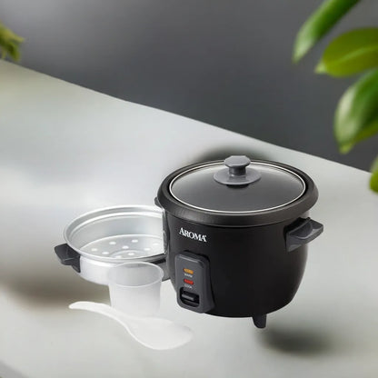 Rice Cooker Removable Nonstick Cooking Pot with External Steam Tray 6 Cup Pot