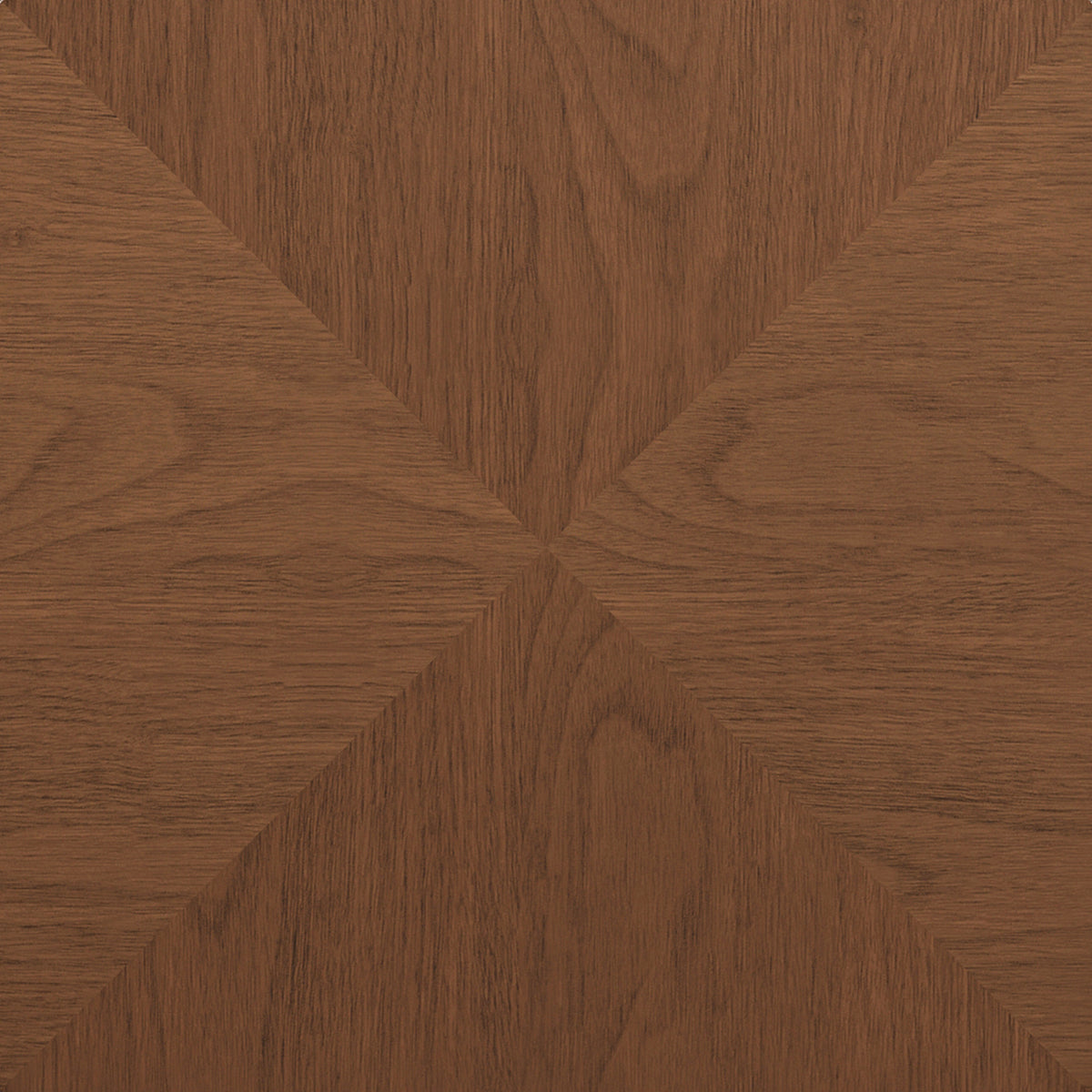 A close-up of a medium brown wood grain surface arranged in a geometric diamond pattern.