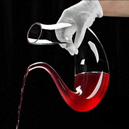 Crystal U-shaped 1500ml Wine Decanter - Home Fusion