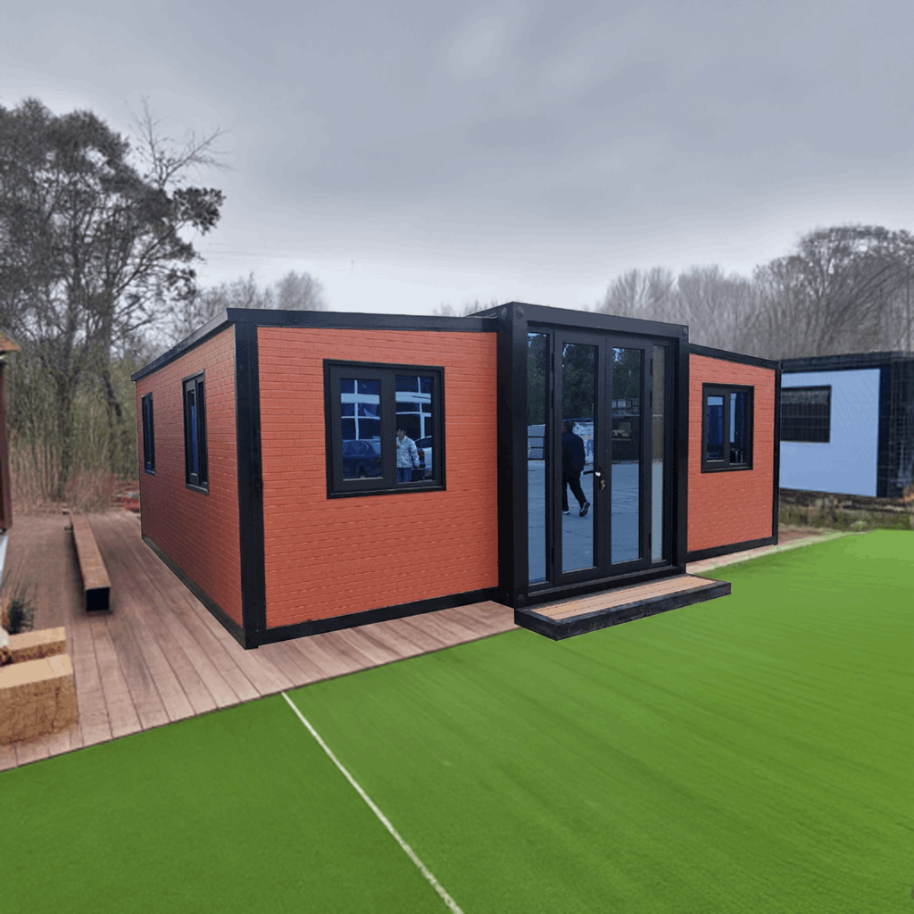 Foldable & Portable 20FT Expandable Tiny House: Modern Prefab Home with Full Amenities (1-2 Bed, Bath, Kitchen) - Home Fusion